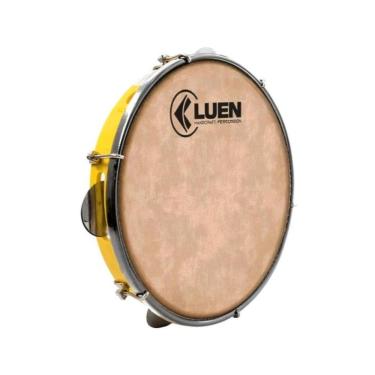 Imagem de Pandeiro 10" Pele Animal Luen Amarelo