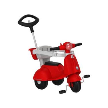 Imagem de Triciclo Infantil com Empurrador e Pedal 1248 - Bandeirante, Vermelho