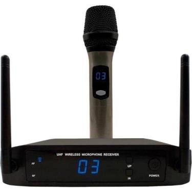 Imagem de Sistema de Microfone sem Fio LS-906 para Voz com Padrão Cardióide UHF Preto Leson