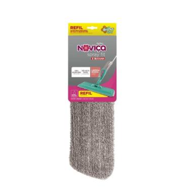 Imagem de Refil para Mop Spray Brilhus Noviça Fit para Limpeza de Pisos Delicados em Microfibra c...