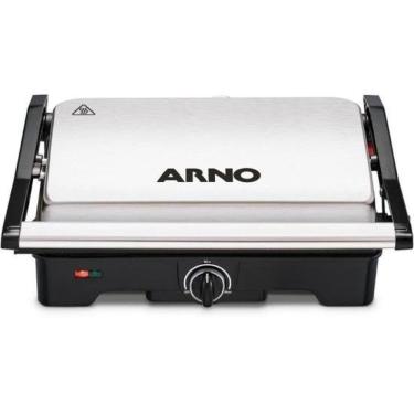 Imagem de Grill Elétrico Dual Gnox com Abertura de 180° e Placas Antiaderentes Inox para Grelhar em Ambas as Superfícies 110V