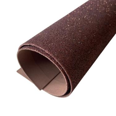 Imagem de Placa de Eva com Glitter Dubflex em E.v.a. 40cm X 48cm Marrom Kit 10 Folhas para Artesa...