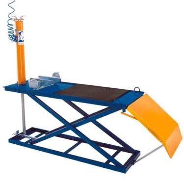 Imagem de Rampa Para Motos Pneumático com Capacidade 350kg Azul/Amarelo Silmar