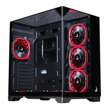 Imagem de Gabinete Gamer Full Glass Rise Mode Galaxy Preto ATX Vidro Temperado