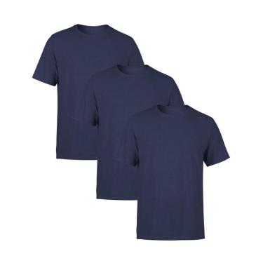 Imagem de Kit 3 Camisetas Masculina Lisa Premium 100% Algodão-Masculino