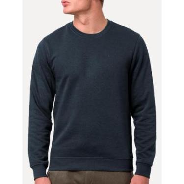 Imagem de Moletom Calvin Klein Jeans Masculino Crewneck CK Small Bordado Marinho Tamanho:EGG-Masculino