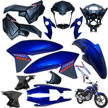 Imagem de Kit Carenagem Cg Titan 160 Modelo 2016 / 2021 Completo - Sportive, AZU