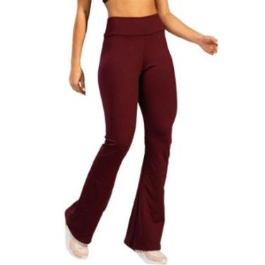 Imagem de Calça Legging Flare Peluciada Bella Fiore Boca de Sino Bailarina Cintura Cós Alto Moda...