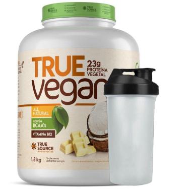 Imagem de Proteina Vegana Choco Branco 1.8Kg Coqueteleira True Source-Unissex