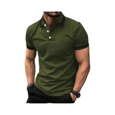 Imagem de Camisa Polo Masculina De Verão Casual, Fashionável, Macia E Respirável