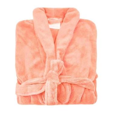 Imagem de Roupao Microfibra Camesa Com Bolsos Frontais - 6026, UN, Rose