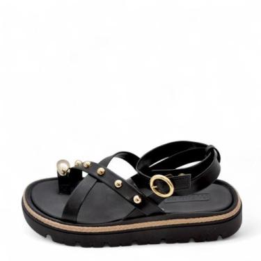 Imagem de Sandália Feminina Moleca Flatform REF: 5504213 NAPA, Preto, 38