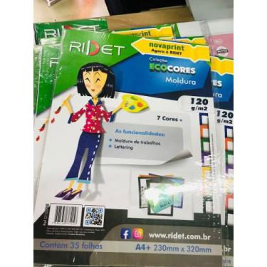 Imagem de Bloco ecocores moldura ridet 23x32 120g 32 fls colorida