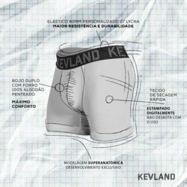 Imagem de Cueca Boxer Kevland Dark Flowers, GG, Azul