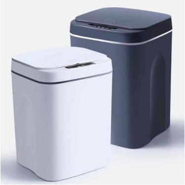 Imagem de Lixeira Inteligente Sensor Automático Cozinha Banheiro 16 Litros - Oas