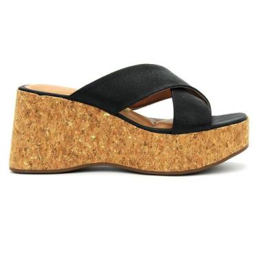 Imagem de Tamanco Vizzano Original Plataforma Flatform Feminino 104, 37, Preto