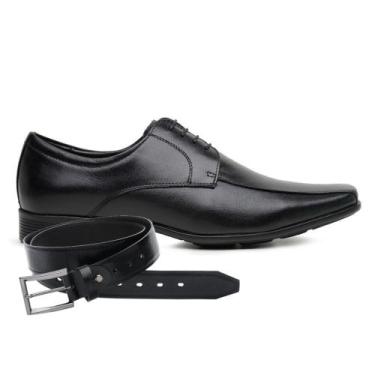 Imagem de Sapato Jota Pe Couro Preto + Cinto 77500, 37
