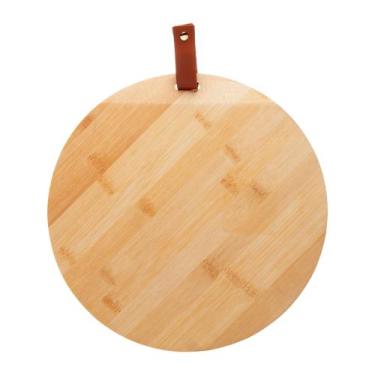 Imagem de Tábua de Corte Redonda com Alça em material ecológico 28cm x 1cm Bambu