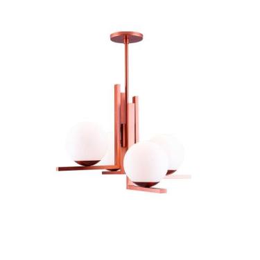 Imagem de Lustre Pendente Para Sala Luminária de Teto Quarto Decoração Globo de 