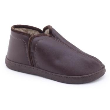 Imagem de Pantufa Feminina 793 Botinha Macia com NF Leffa, Café, 37