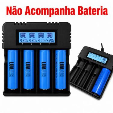 Imagem de Carregador Para 4 Baterias 18650 26650 Display Quadruplo - Enviamos no
