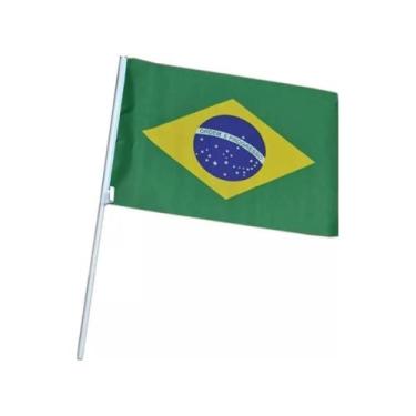 Imagem de Bandeira do Brasil Copa do Mundo com Haste Kit:10 - Rocie