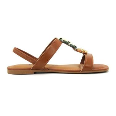 Imagem de Sandalia Dakota Original Rasteirinha Elastico Feminino 611, 35, Carame