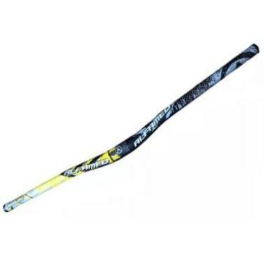 Imagem de Guidao mtb alm 31,8 x 720mm, alt 45mm preto/amarelo - ALFAMEQ