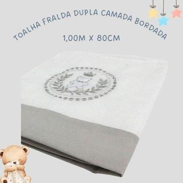 Imagem de Toalha de Bebê 1,00m x 70cm Tecido Fralda Já Bordado Dupla Camada Luma