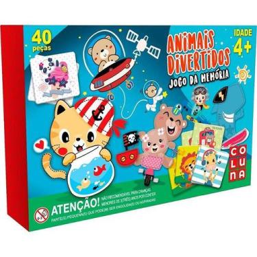 Imagem de Jogo Da Memória Animais Divertidos - 40 Peças - Coluna