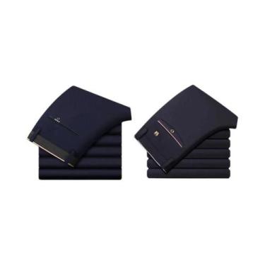 Imagem de Calças Sociais Masculinas Pretas Slim Fit Para Escritório, Calças Casu