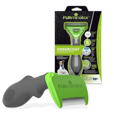 Imagem de FURminator Ferramenta de remoção de pelos para cães pequenos de pelo curto de 4,5 a 9 kg