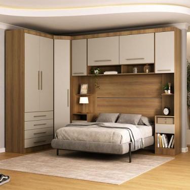 Imagem de Conjunto Quarto Completo 6 Peças 7 Portas 5 Gavetas Paris Eucamoveis, 