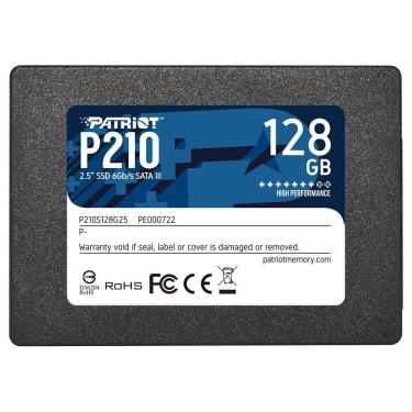 Imagem de SSD Patriot P210 128GB SATA 3 2.5 Polegadas Leitura 500MB-s Interno Notebook PC Inox