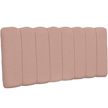 Imagem de Cabeceira Cama Box Painel Casal 140 cm Dubai W01 Linho Rosê - Lyam Decor