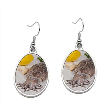 Imagem de Brincos Raw Cuttlefish 2 – Brincos com pingente para meninas – Presente de festa de aniversário dos namorados
