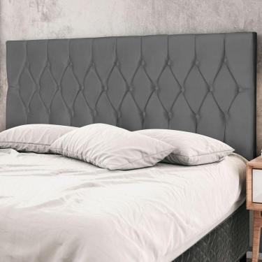 Imagem de Cabeceira Solteiro Jbe Moveis Madri 94cm Cinza Cama Box 88cm