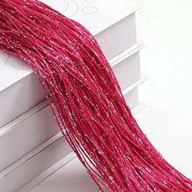 Imagem de 1x2m Cortina de Corda Brilhante Linha Borla Cortinas Janela Divisor de Porta Cortina para Casa Sala de Estar Café Decorações Interiores Valance, cor 6,100cm x 200cm