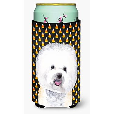 Imagem de Caroline's Treasures SC9173TBC Bichon Frise Candy Corn Halloween Retrato menino alto Isolador de Bebidas Isolador de Bebidas, Menino Alto, Multicolorido