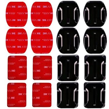 Imagem de VIZEMO 16 peças de suportes adesivos para capacete Gopro suporte adesivo para capacete suporte plano curvo 3M compatível com GoPro Hero 10, 9, 8, 7, 6, 5, 4, 3, 2, 1 e outras câmeras de ação (pacote com 16)