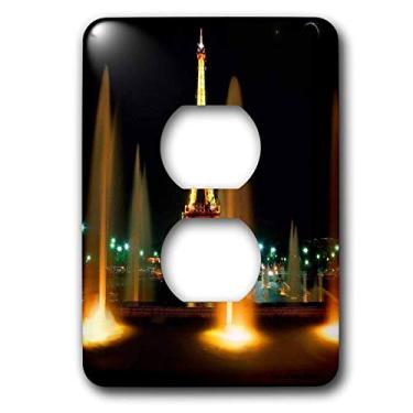 Imagem de 3dRose Tampa de tomada de dois plugues lsp_28292_6 com Torre Eiffel