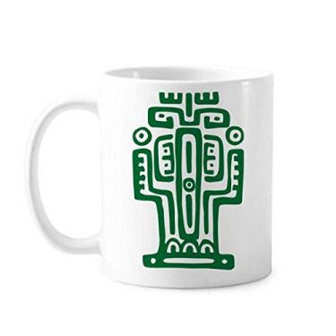 Imagem de Totems México Antiga Civilização Caneca de Cacto Cerâmica Xícara de Café Porcelana Utensílios de Mesa