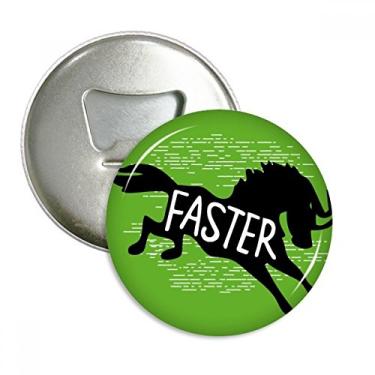 Imagem de Emblema Multifuncional com contorno de animal de cavalo preto e ímã de geladeira