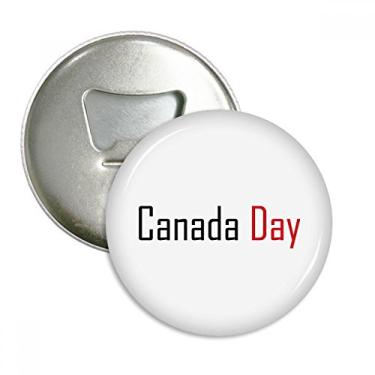 Imagem de Celebrate Canada Day Blessing Abridor de garrafas ímã de geladeira emblema multifuncional