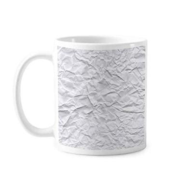 Imagem de Caneca branca Irregular Puckers elegante padrão cerâmica café porcelana xícara louça louça