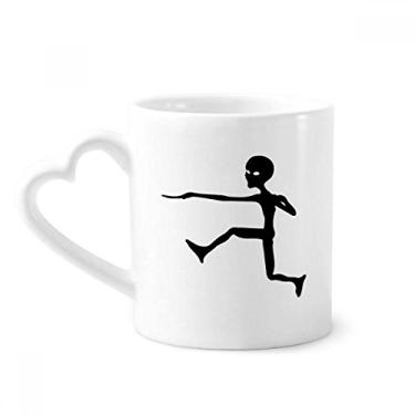 Imagem de Caneca alienígena universo monstro pulando alienígena caneca café cerâmica copo de coração de vidro