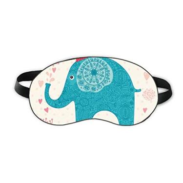 Imagem de Chapéu Vermelho Elefante Bandeira Azul Colorido Sono Eye Shield Soft Night Blindfold Shade Cover