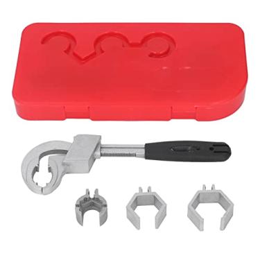 Imagem de Chave Multifuncional, Chave Dupla de Liga de Alumínio Com Abertura Ajustável, Com Braçadeira Diferente de 3 Peças, para Torneira Bacia