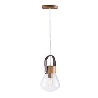 Imagem de Pendente Lampadari Vidro Pequeno Cristal Madelustre Castanho