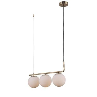 Imagem de Bella Iluminação PENDENTE PETIT POA DE AÇO ALUMINIO E VIDRO FRENCH, DOURADO